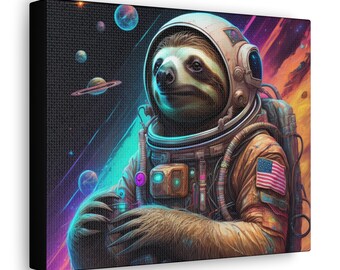 Sloth Astronaut Canvas