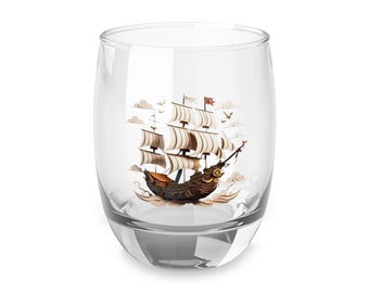 Pirate Ship Whiskey Glass
