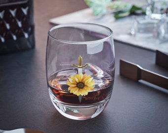 Sunflower Whiskey Glass