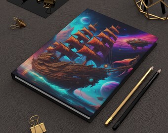 Pirate Ship Hardcover Journal Matte
