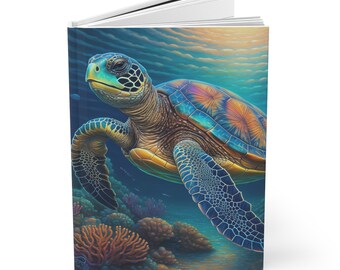 Colorful Sea Turtle Hardcover Journal