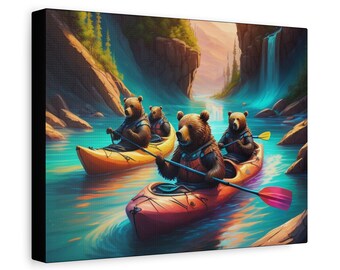 Bear Adventure Matte Canvas, Stretched, 1.25"