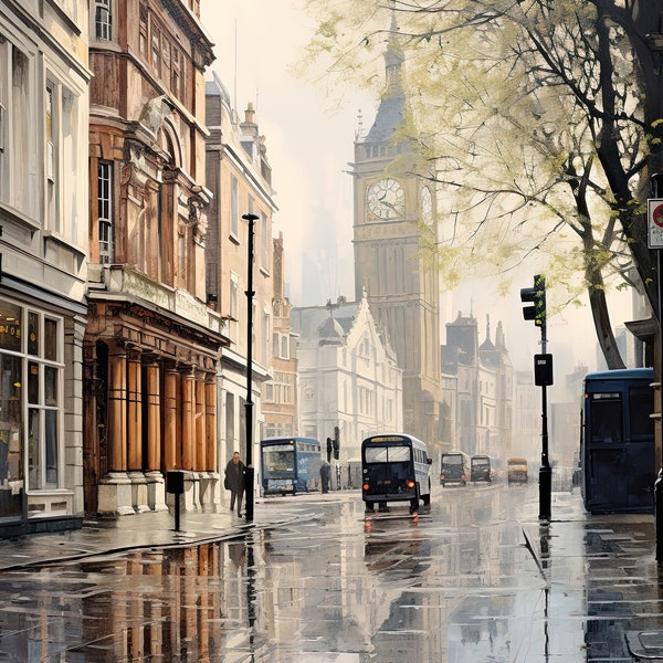 London Watercolor - Etsy