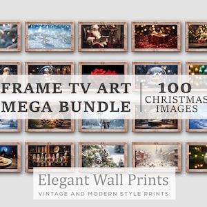 100 Christmas Images, Christmas TV Art  Bundle, Samsung TV Art, Frame Art Collection, Digital Art For Frame, Digital Download, Christmas art