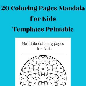 Mandala Coloring Pages Kids, Coloring Mandala Kids book, Relaxing Mandala Coloring Pages | Instant PDF Download | Mandala Coloring Book |