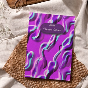 Hardcover Journal, Matte Finish, Diary, Journals and Notes, Christmas Gifts, Birthday Gifts, Purple, Artsy