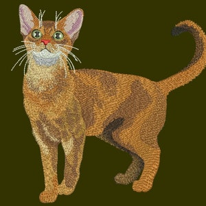 CAT EMBROIDERY/ Портрет домашнього улюбленця абессінської породи виглядає на стільки натурально, що ледве не муркоче / HAFT wzór kota