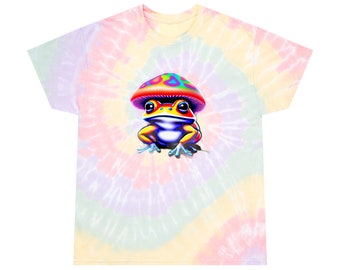 Psychedelic King Frog Tee/ Tie-Dye / Rave TShirt / Alt Clothing / Music Festival Shirt / Women / Men / Rave Outfit / Raver / EDM / House