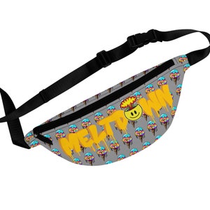 Colorful Fanny Pack for Festivals - Keep Your Possessions Safe! - Meltdown ice cream