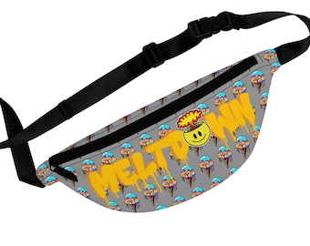 Colorful Rave Fanny Pack - Party Hip Pouch for Festivals and Dance Nights / Festival Fanny Pack / Rave Sling Bag / Trippy