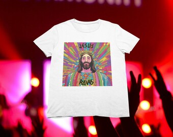 Funny Jesus Raves T-Shirt for Ravers | Jesus Saves Alternative Tee