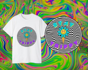 Groovy Stay Trippy Hippie Tshirt for Festival Season - Retro Style