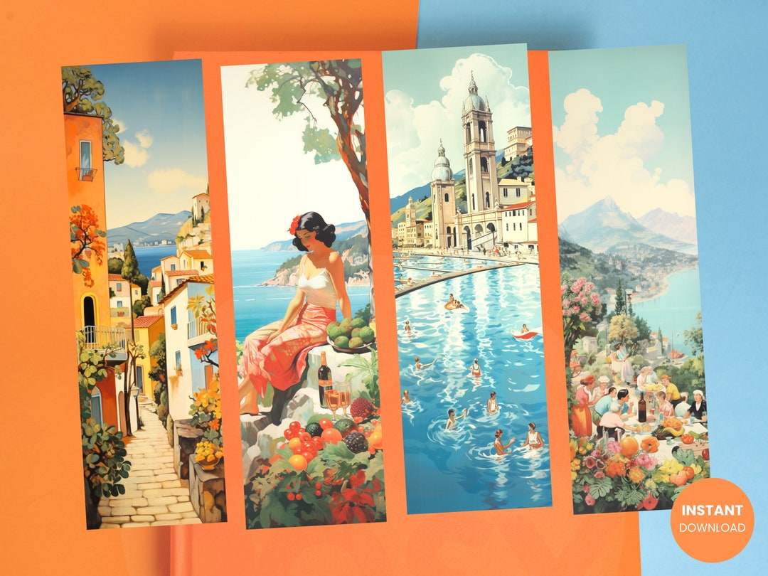 PRINTABLE Bookmarks - Beautiful View - Romantic Italy-inspired - Etsy
