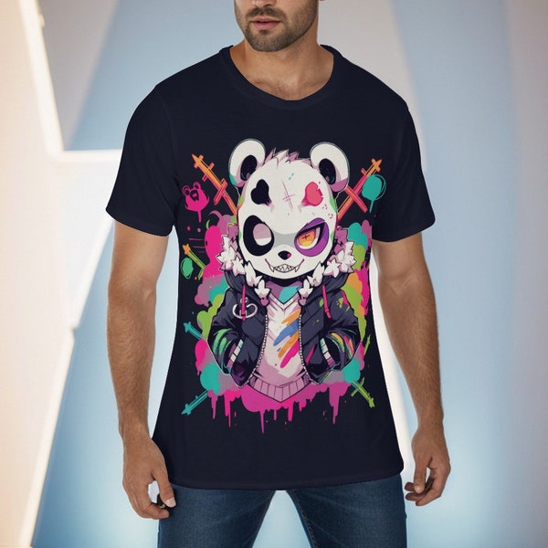 Cute Core Anime Panda Bear / T-Shirt / Unique Kawaii Fursona Shirt / Furry Fandom Gift / Punk Graphic Tee / Unique Fursuit Apparel / Horror