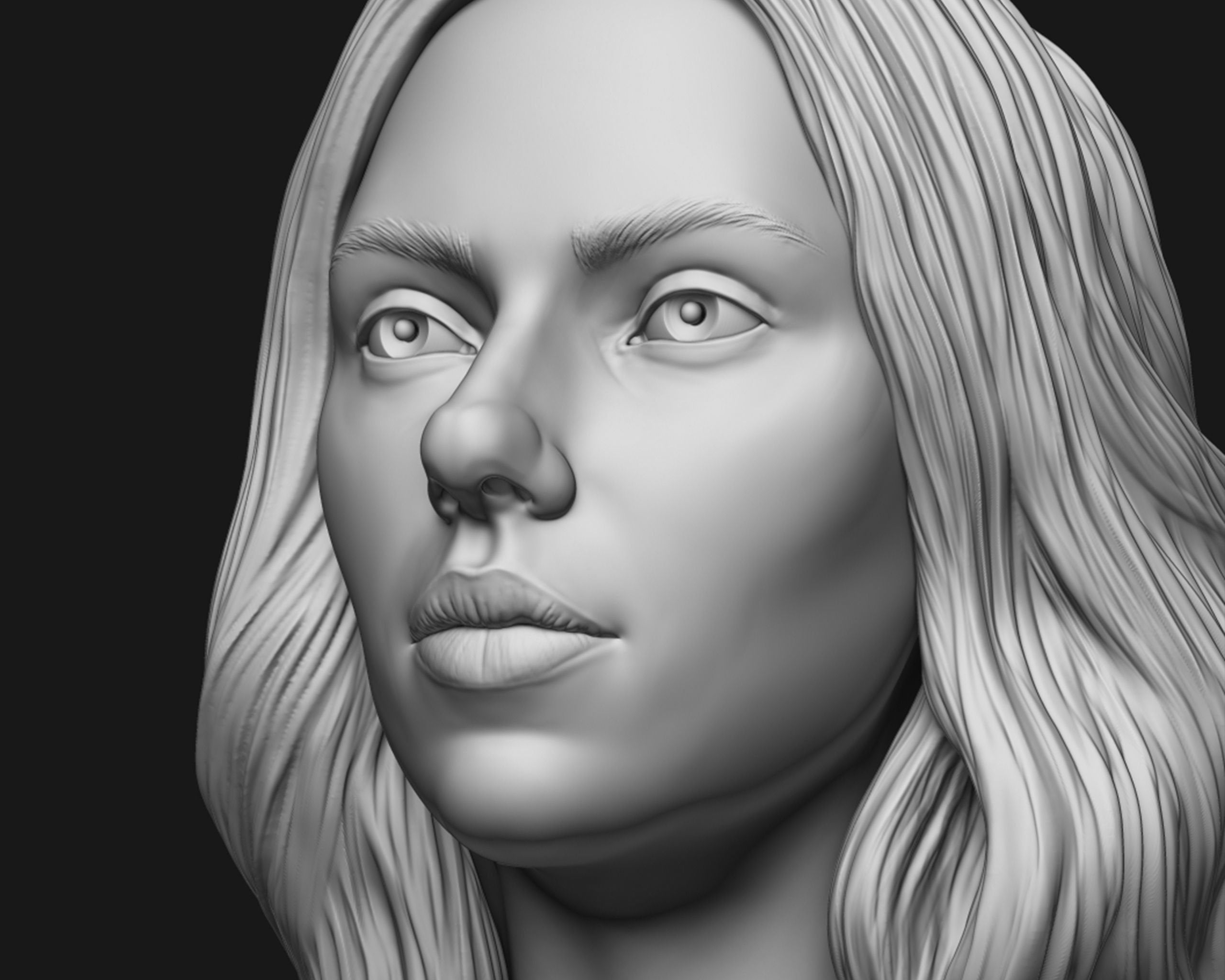 Scarlett Johansson Bust Statue, Famous Actress and Media Personality