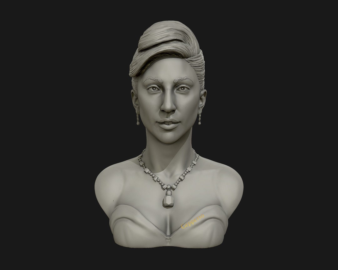 LADY GAGA 3D Printed Resin Sculpture Bust, Famous Pop Singer and Music ...