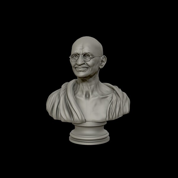 Mahatma Gandhi 3D Bust Sculpture, indian ethicist statue room decoration