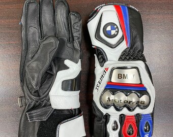 BMW MOTORRAD Motorbike Racing Gloves-Ce protected-All Size Available