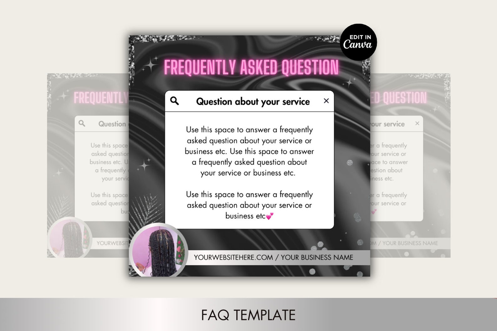 Frequently Asked Questions Template for Small Business Etc Inc Nails ...
