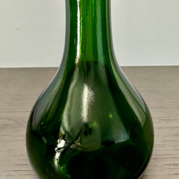 Green Glass Bottle Etsy