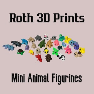 Mystery 3D Printed Articulating Animal Figurines: Fun Fidgets