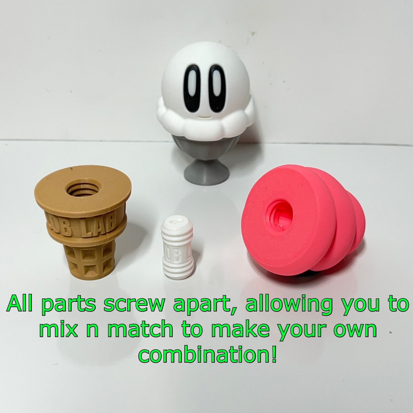 Blob Lab Ice Cream Figures: Modular Art Toys - Etsy