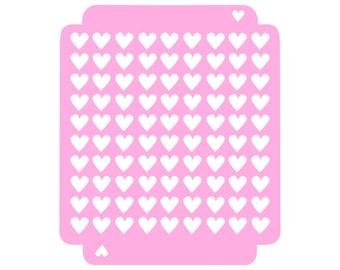 Digital- Heart Sprinkle Stencil (3 Sizes)- Digital Download- STL File for 3D Printing