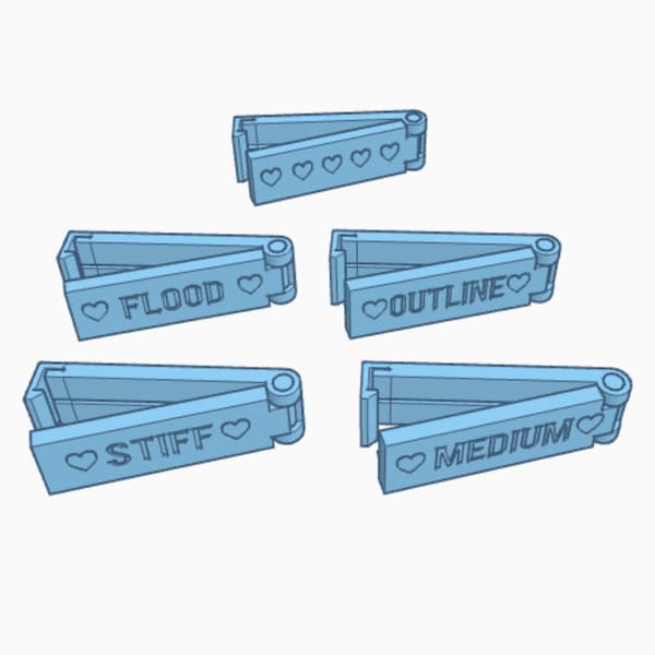 Digital- Small Icing Bag Clips- Set of 5 - STL Files to 3D Print