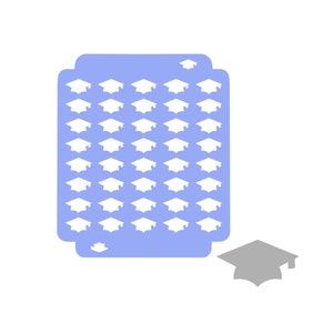 Digital- Graduation Cap Sprinkle Stencil (3 Sizes)- Digital Download- STL File for 3D Printing