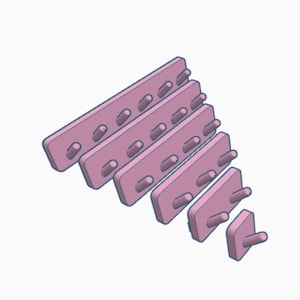 Digital- Piping Tip Holders for Peg Board- 6 Sizes Included - Digital STL Files for 3D Printing