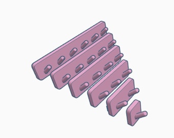 Digital- Piping Tip Holders for Peg Board- 6 Sizes Included - Digital STL Files for 3D Printing