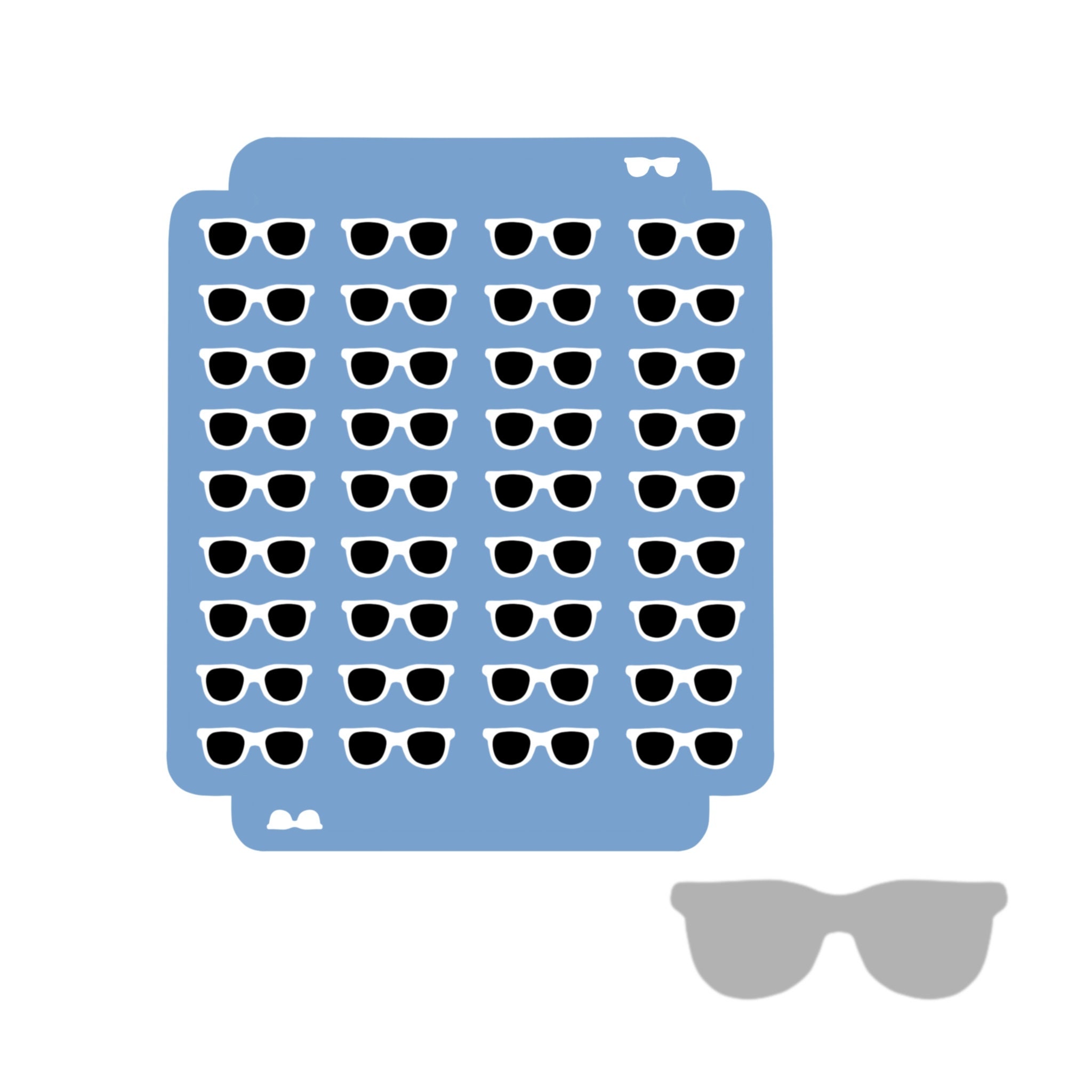 Digital- 2 Part Sunglasses Sprinkle Stencil (3 Sizes Included)- Digital Download- STL File for 3D Printing