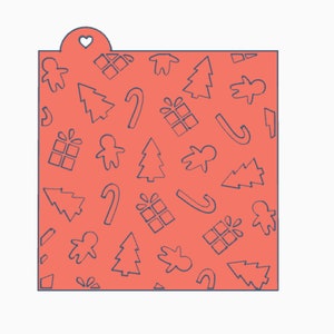 Digital- Weihnachten Misc 3D Textured Pergamentpapier Präge Digitaler Download - STL-Datei für den 3D-Druck