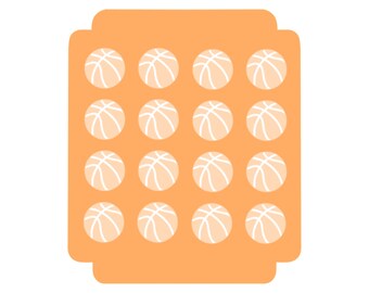 Digital- Plantilla de espolvoreado de 2 partes de baloncesto (2 tamaños)- Descarga digital- Archivo STL para impresión 3D