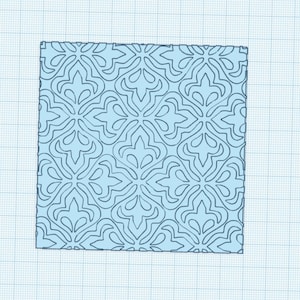 Digital Tile 3D Textured Parchment Paper Embosser STL File for 3D Printing image 1