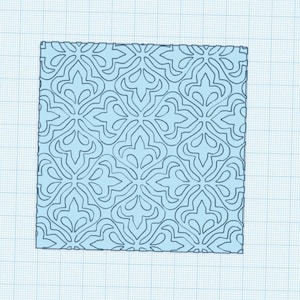 Digital- Tile 3D Textured Parchment Paper Embosser - STL File for 3D Printing