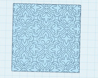 Digital- Tile 3D Textured Pergament Paper Embosser - STL-Datei für 3D-Druck