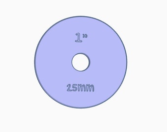 Digital- 25mm (1") Rolling Pin Ring Guide- Digital Download- STL File for 3D Printing