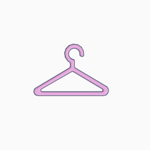 Digital- Rounded Mini Hanger (add on) for Mini Clothes Rack - Digital Download- STL File for 3D Printing