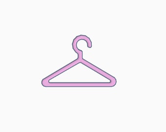 Digital- Rounded Mini Hanger (add on) for Mini Clothes Rack - Digital Download- STL File for 3D Printing