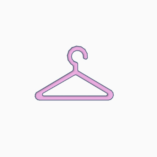 Digital- Rounded Mini Hanger (add on) for Mini Clothes Rack - Digital Download- STL File for 3D Printing