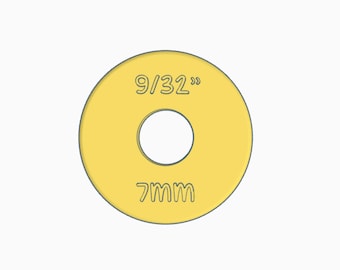Digital- 7mm (9/32") Rolling Pin Ring Guide- Digital Download- STL File for 3D Printing