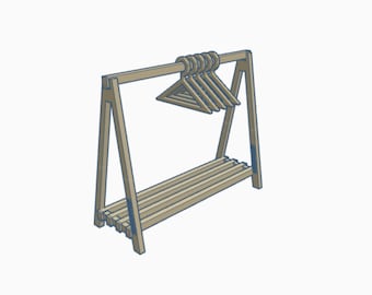 Digital- Mini Clothes Rack - Digital Download- STL File for 3D Printing