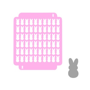 Digital- Bunny Marshmallow Sprinkle Stencil (3 Sizes)- Digital Download- STL File for 3D Printing