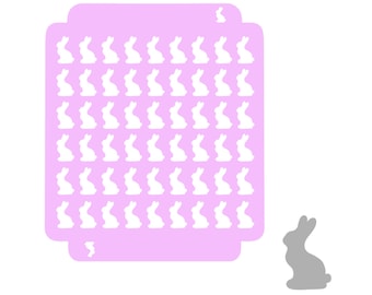 Digital- Chocolate Bunny Sprinkle Stencil (3 Sizes)- Digital Download- STL File for 3D Printing