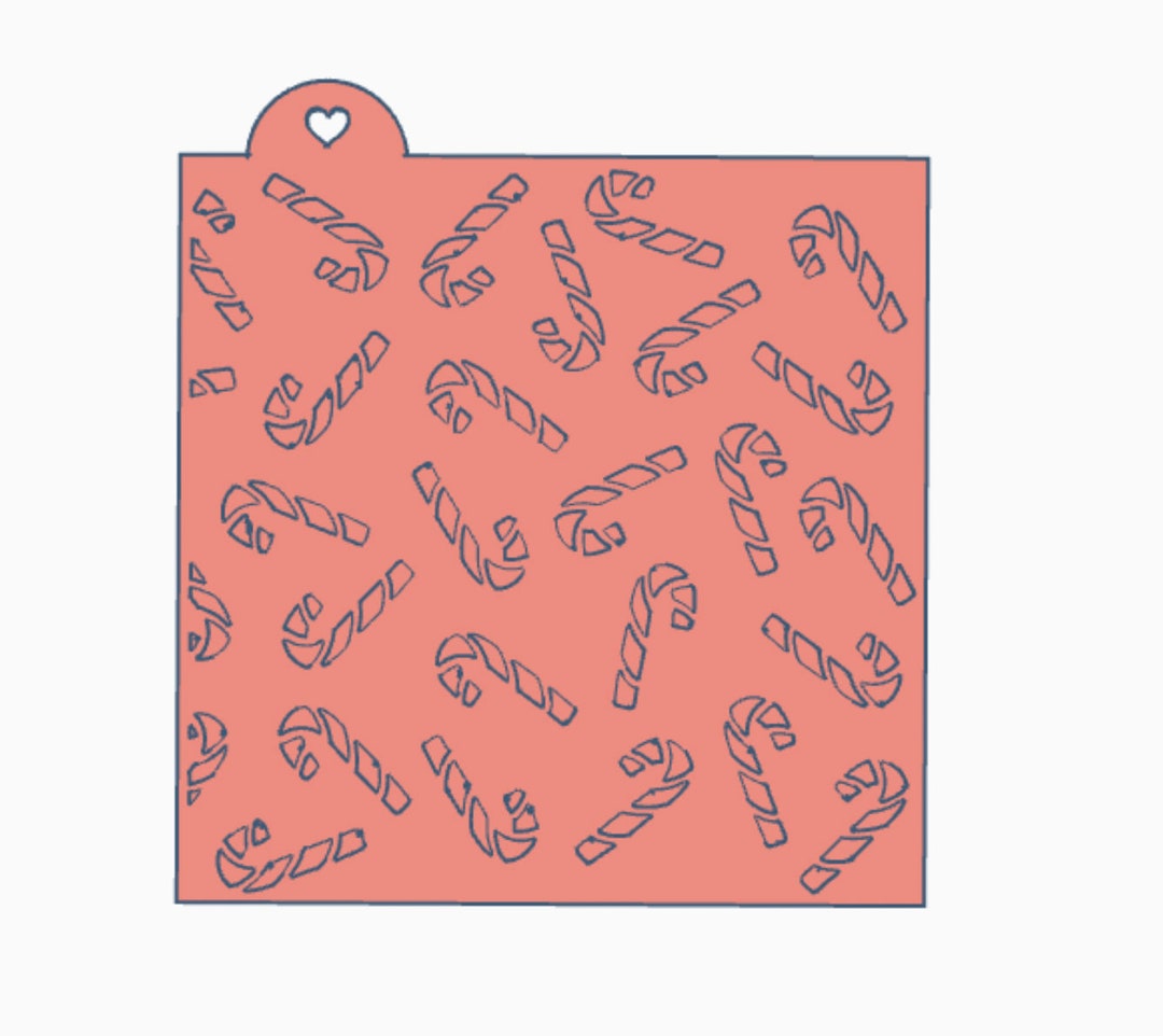 Digital Candy Cane Christmas 3D Textured Parchment Paper Embosser STL File for 3D Printing Etsy