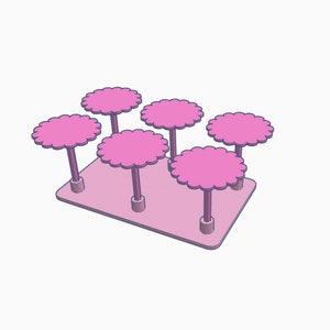 Digital Flower Nails and Tray Digital Download STL Files for 3D Printing image 1