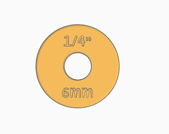 Digital- 6mm (1/4")  Rolling Pin Ring Guide- Digital Download- STL File for 3D Printing