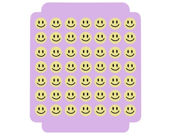 Digitaal-2 deel Smiley Face Sprinkle stencils (2 maten)-digitale download-STL-bestand voor 3D-printen