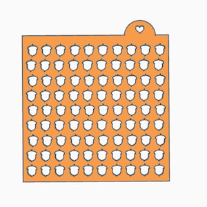 Digital- Acorn Sprinkle Stencil- Digital Download STL File for 3D Printing